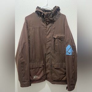 Burton Mens Jacket Size M Medium The White Collection Snowboard Ski Lined